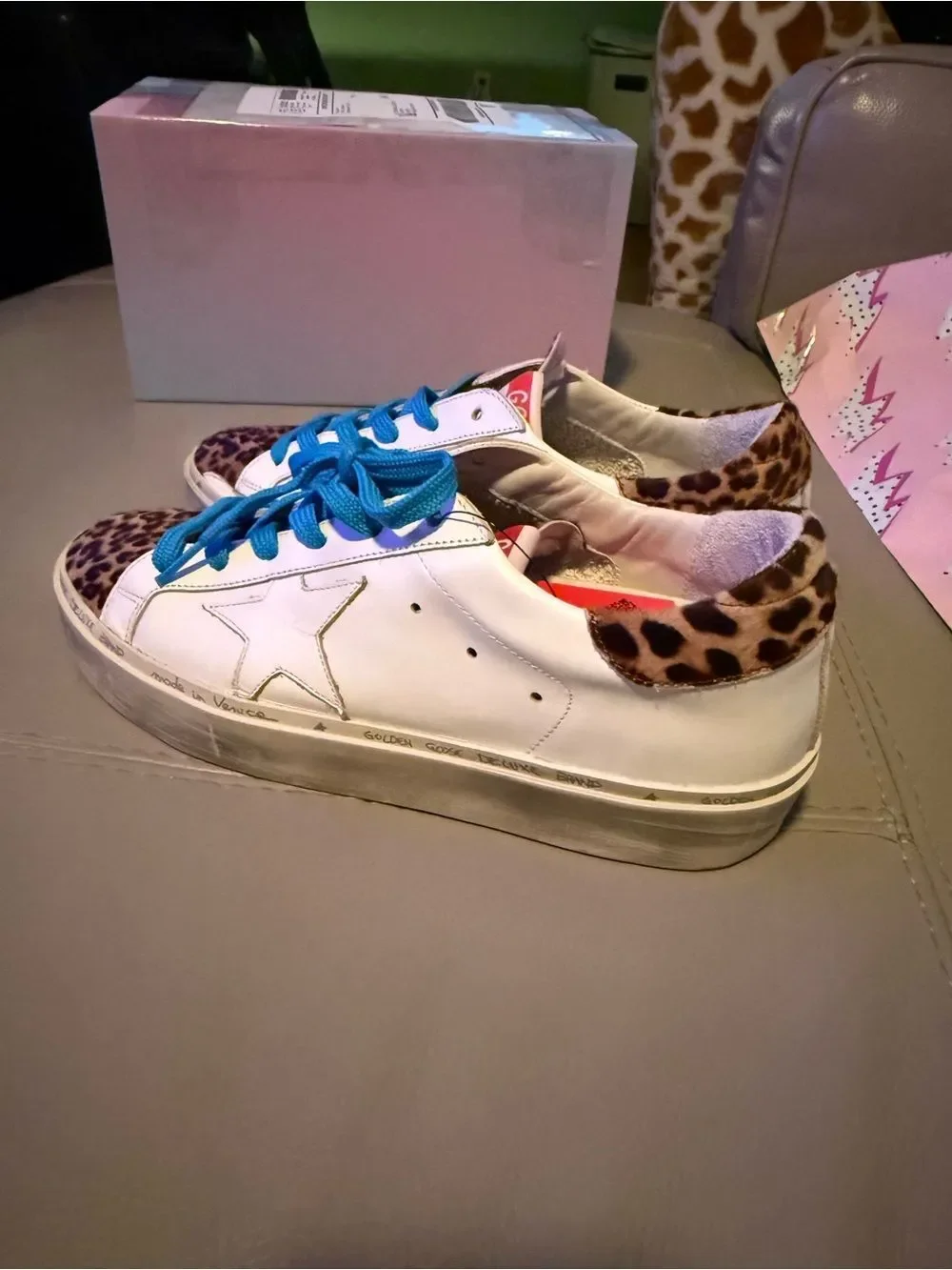 Golden Goose white leather